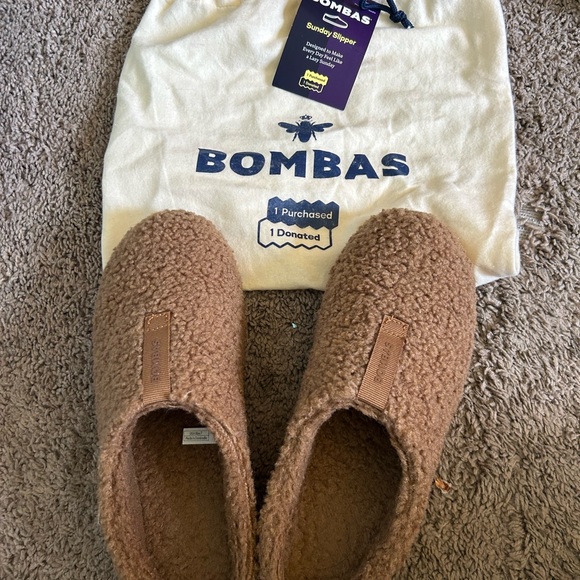 Bombas Shoes - Bombas Teddy Sherpa Slip-On Slippers in Caramel